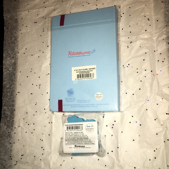 Rilakkuma Mini Notebook & Eraser, Blue Multicolor - Picture 6 of 6